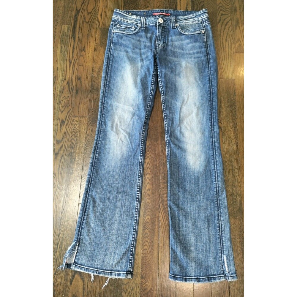 Vigoss Boot Cut Jeans Women's Size 9 Inseam 32.5" Distressed Medium Wash Stretch